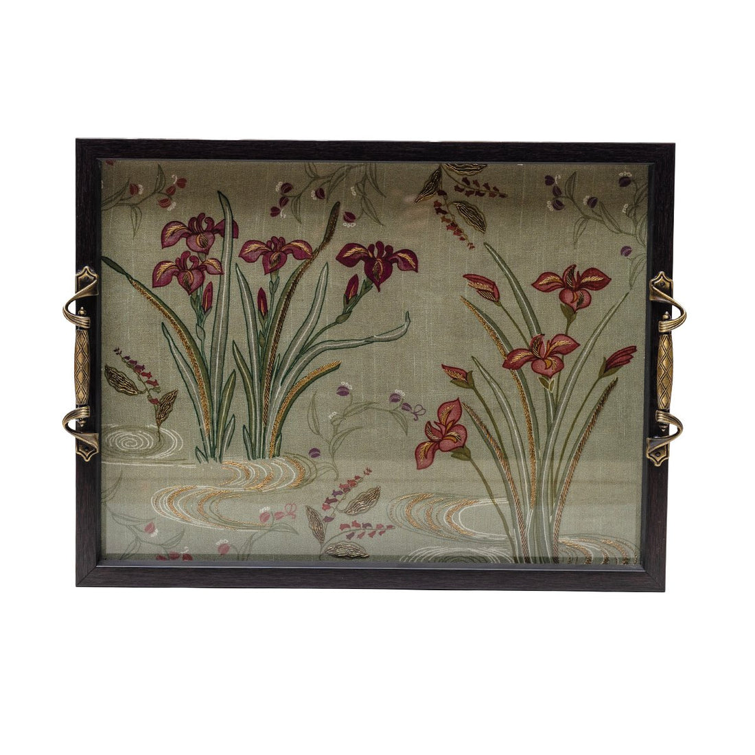 Odyssey Vanya Tray - Green Large in Wood and Green