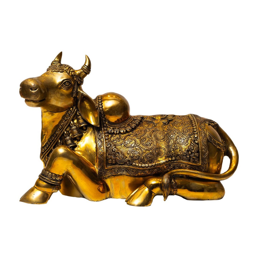 Sitting Nandi - Medium in Brass