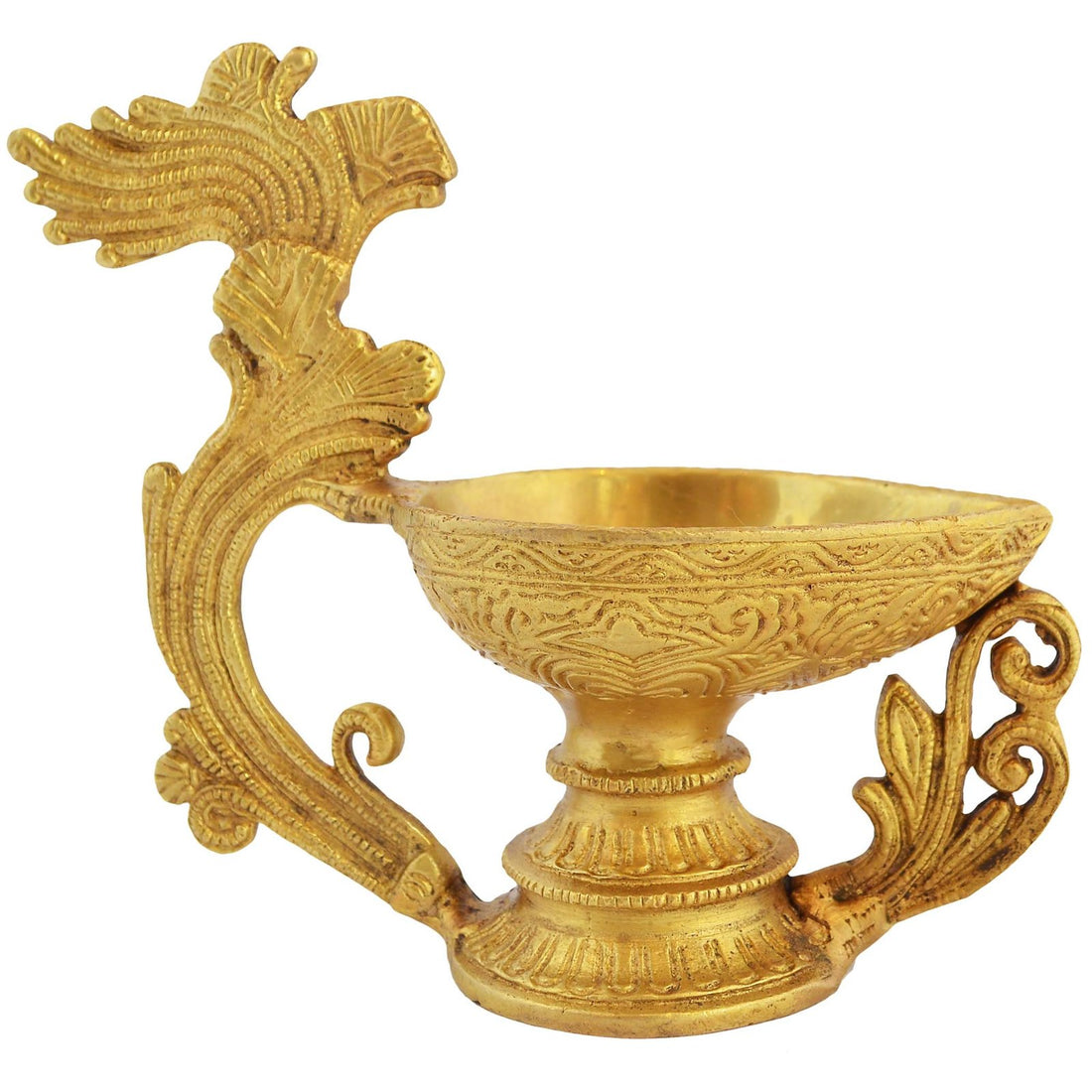 Diya With Handle - Brass