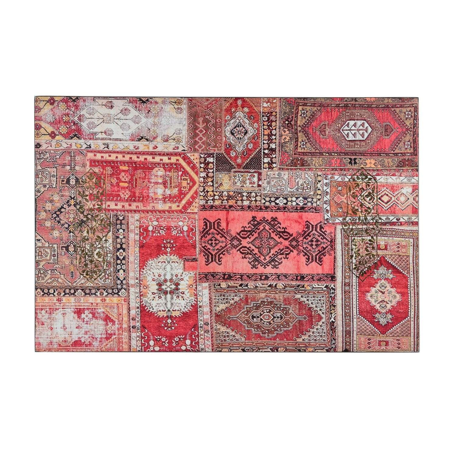 Set of Six Serapi Collage Table Mats