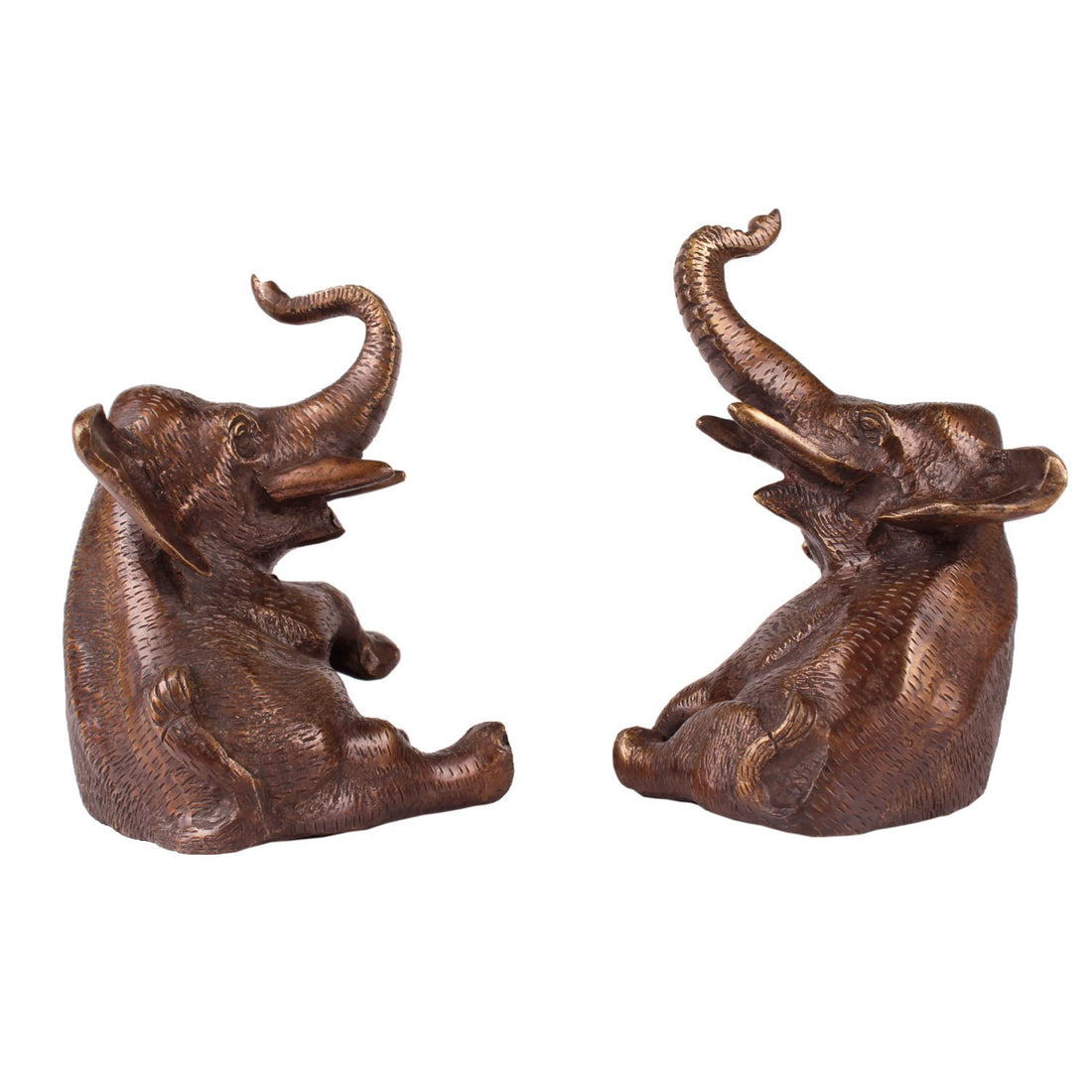 Elephant Bookends - Brass