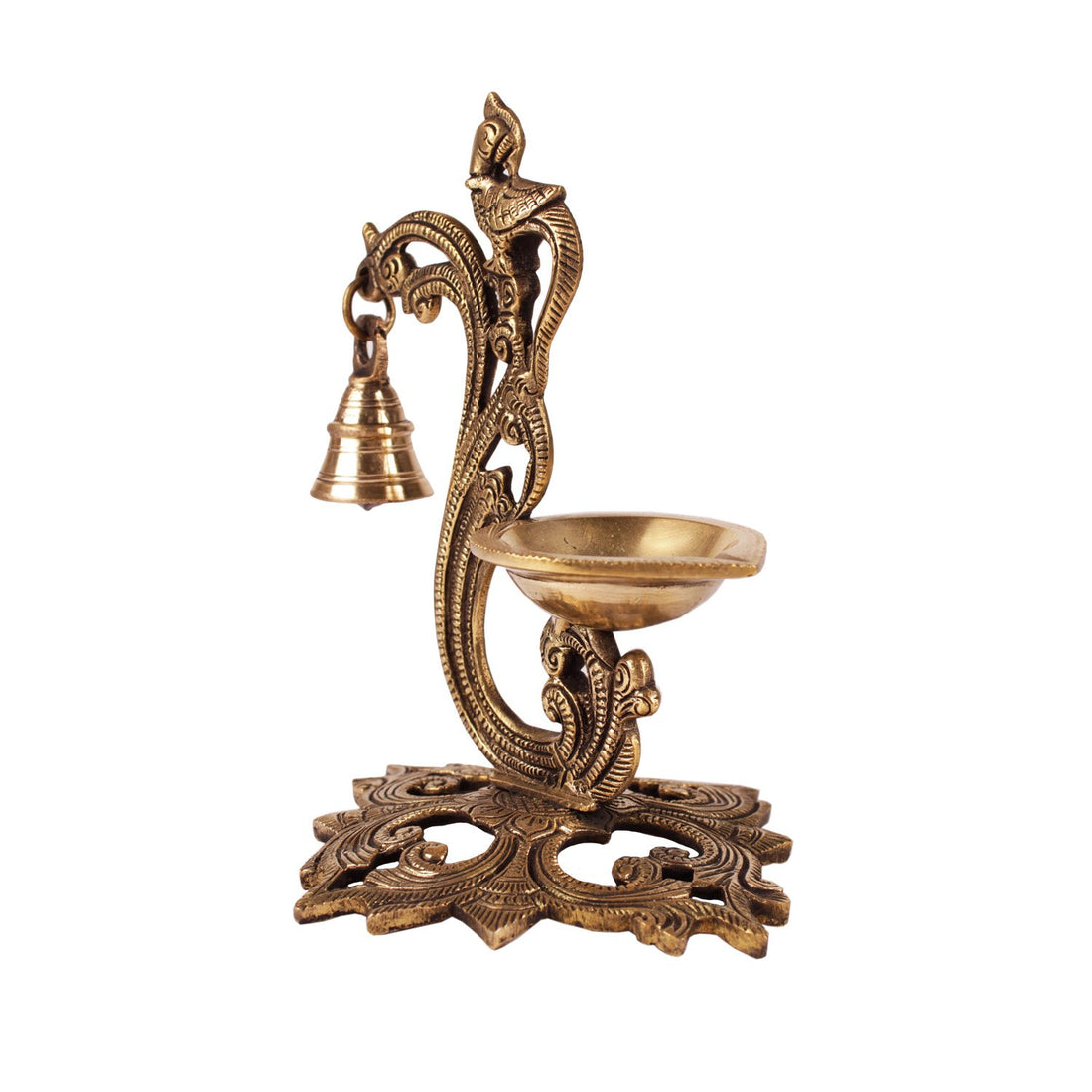 Diya With Bell - Brass