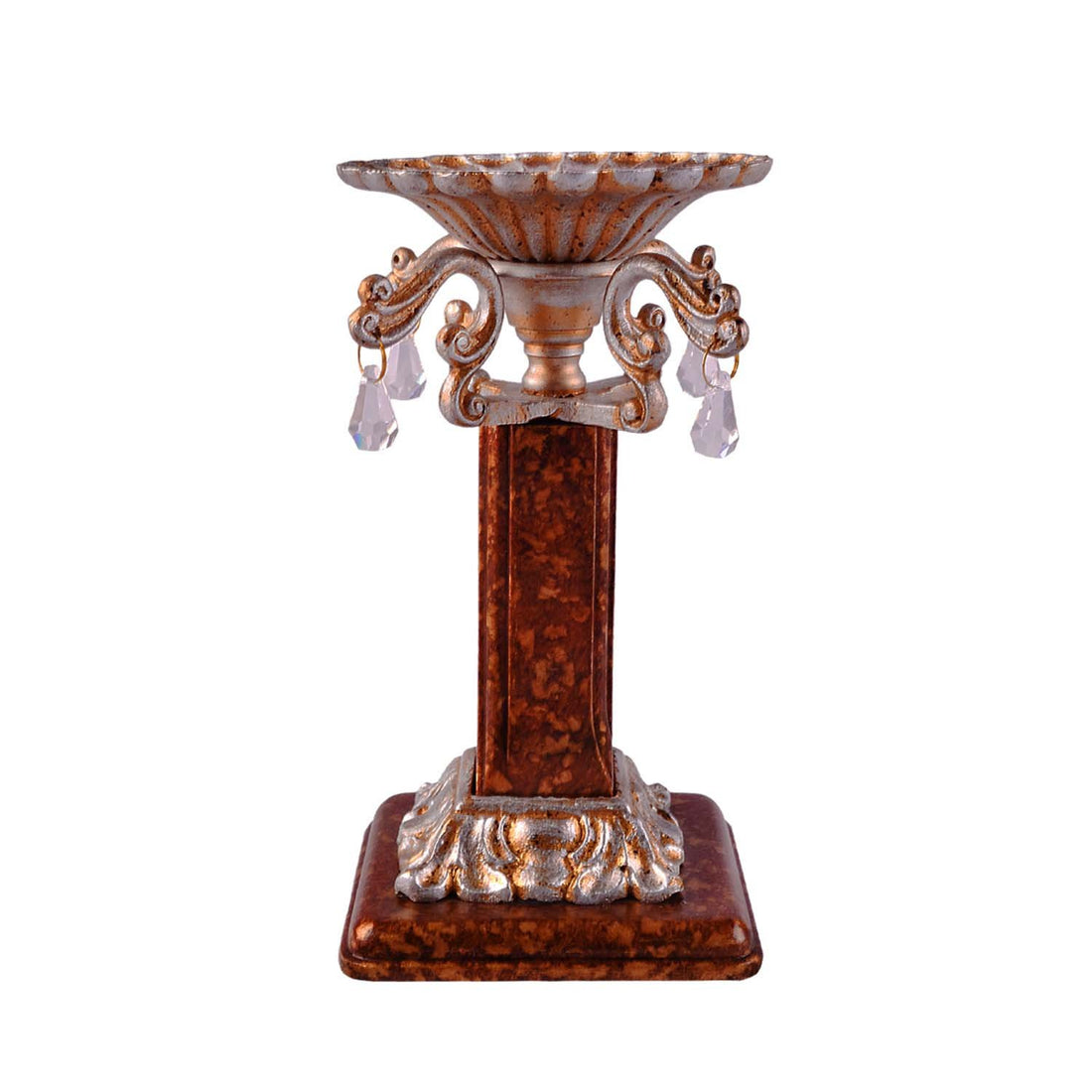 Spray Drop Candle Stand - Brown in Metal