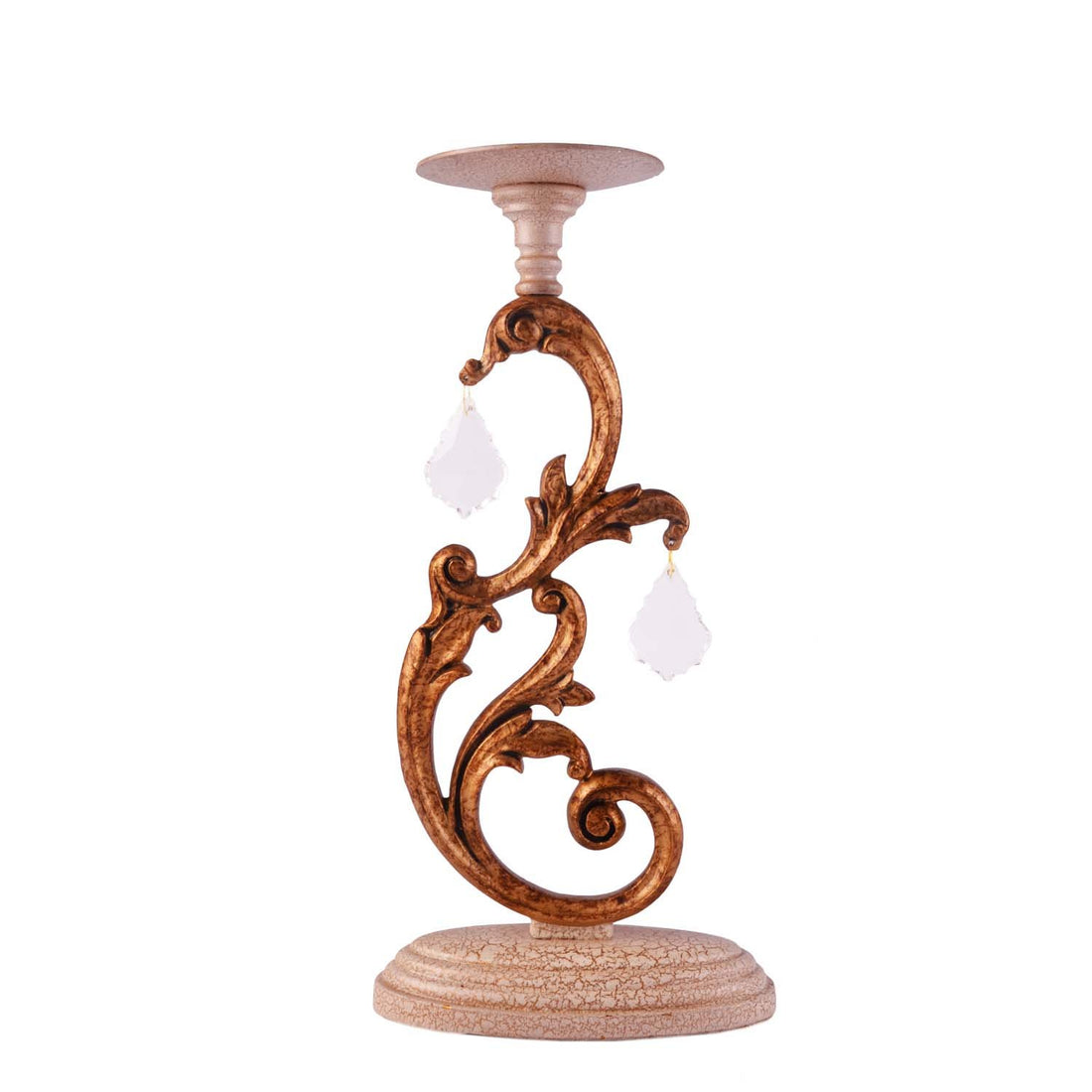 Swirl Candle Stand - Gold in Metal