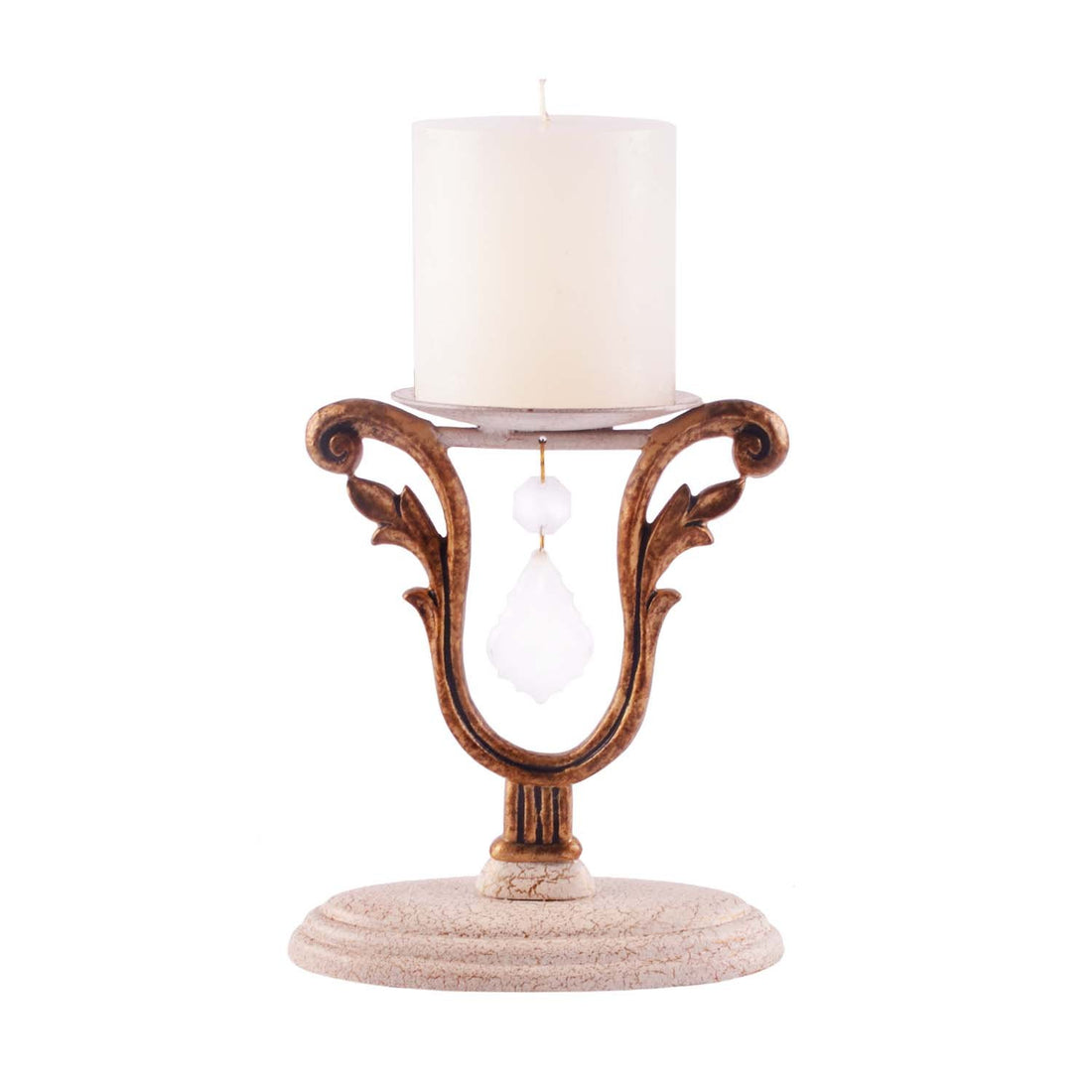 Candle Stand with Crystal Drop