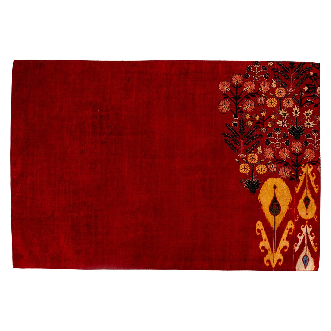 Odyssey Table Mats - Red  in Silk Blend 12&