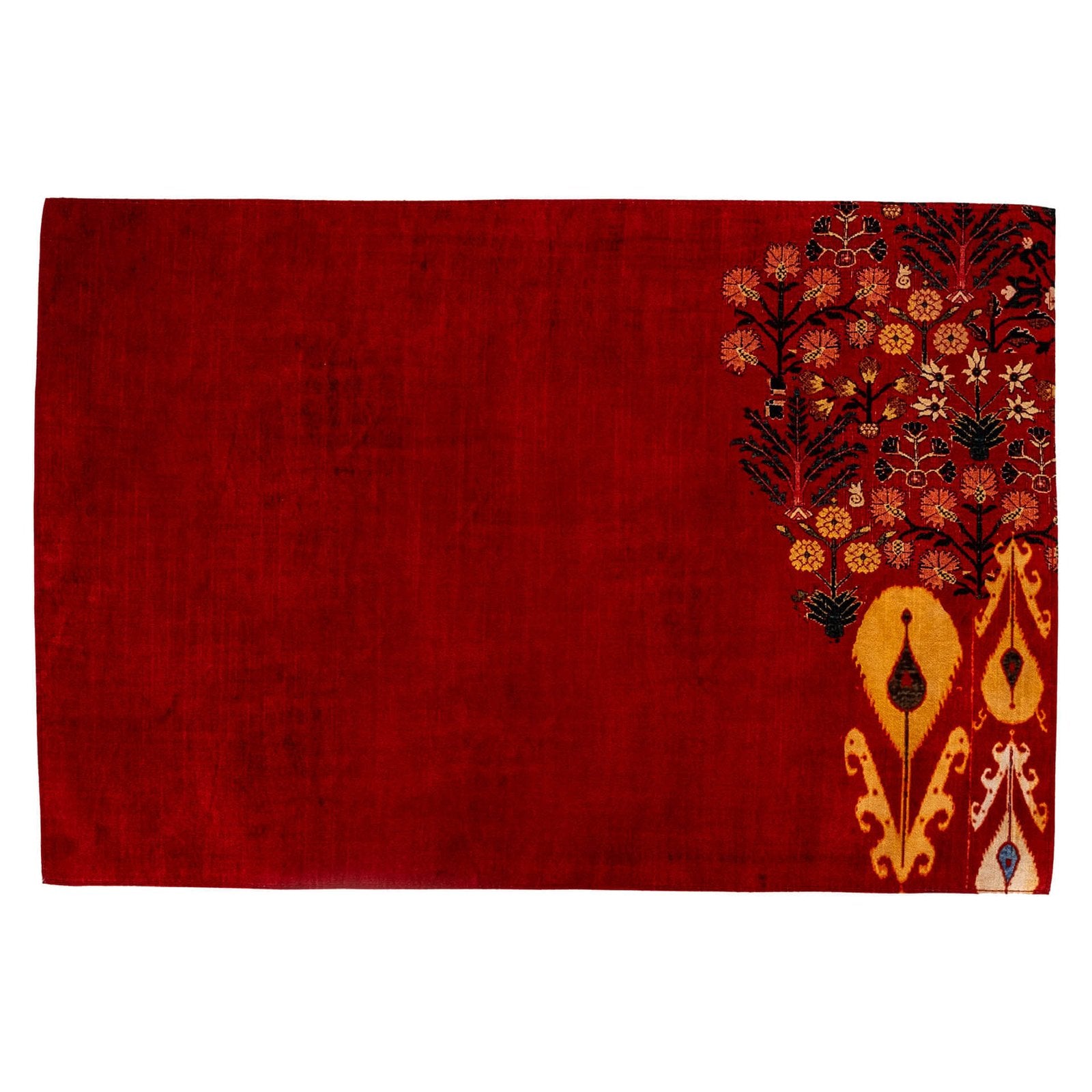 Odyssey Table Mats - Red  in Silk Blend 12&