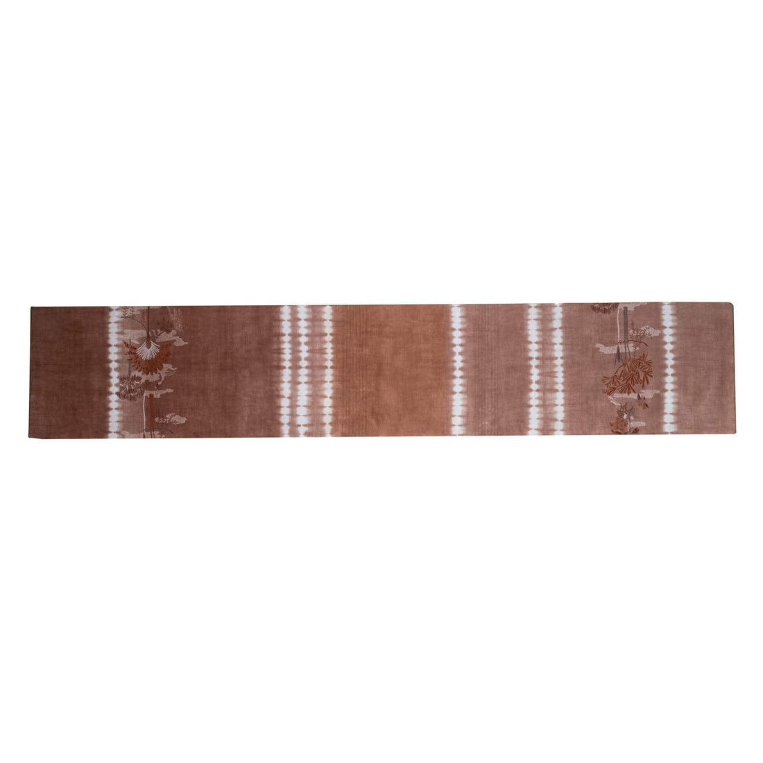 Shibori Runner  In Reflections - Rust