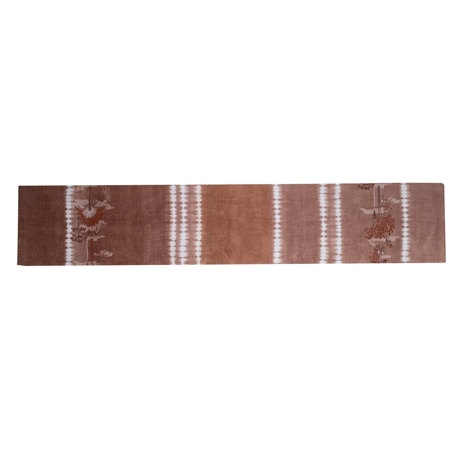 Shibori Runner  In Reflections - Rust