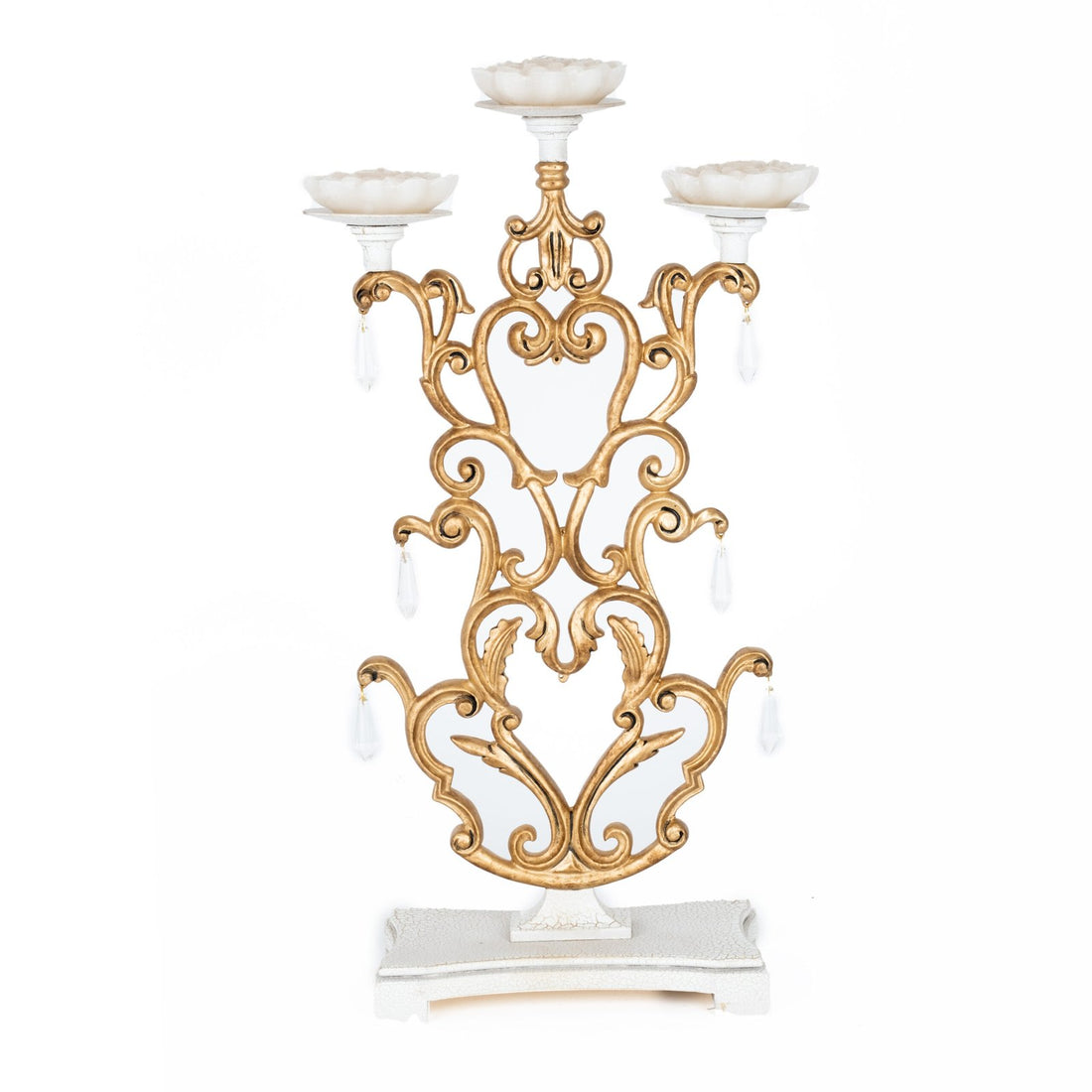 Zareen Intricate Candle Stand - Gold  in Metal