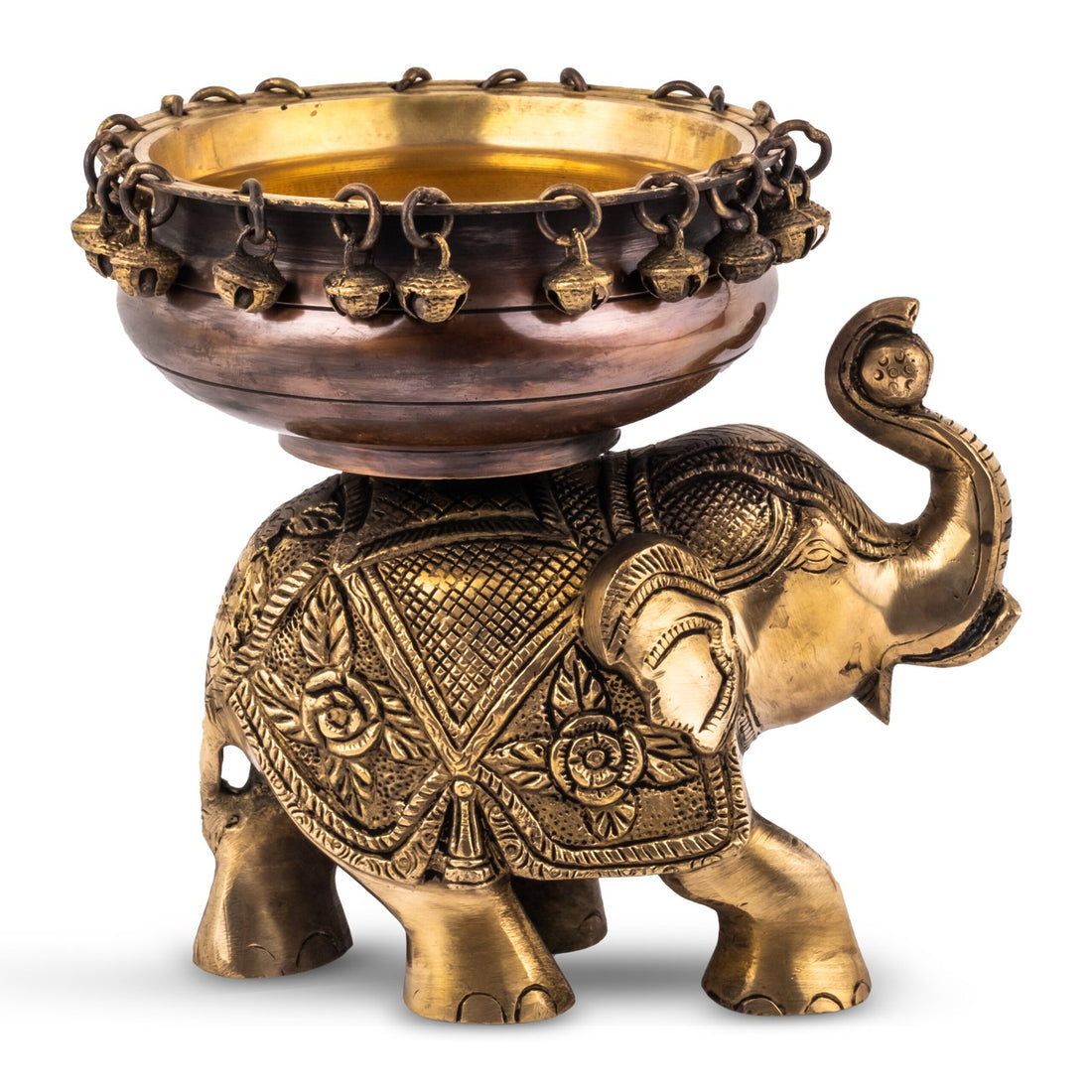 Elephant urli - Small in Brass