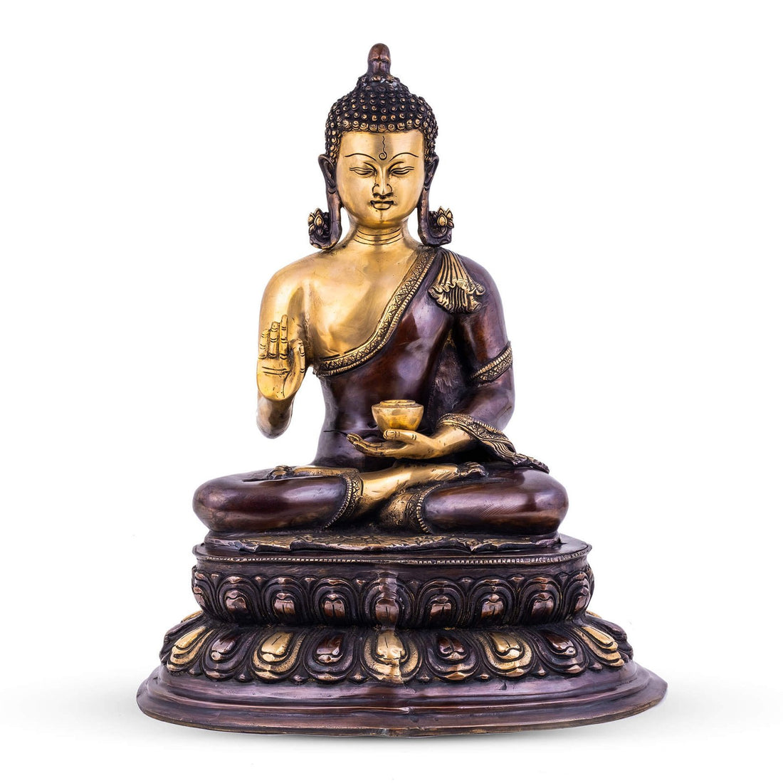 Buddha Sitting - Large in Brass
