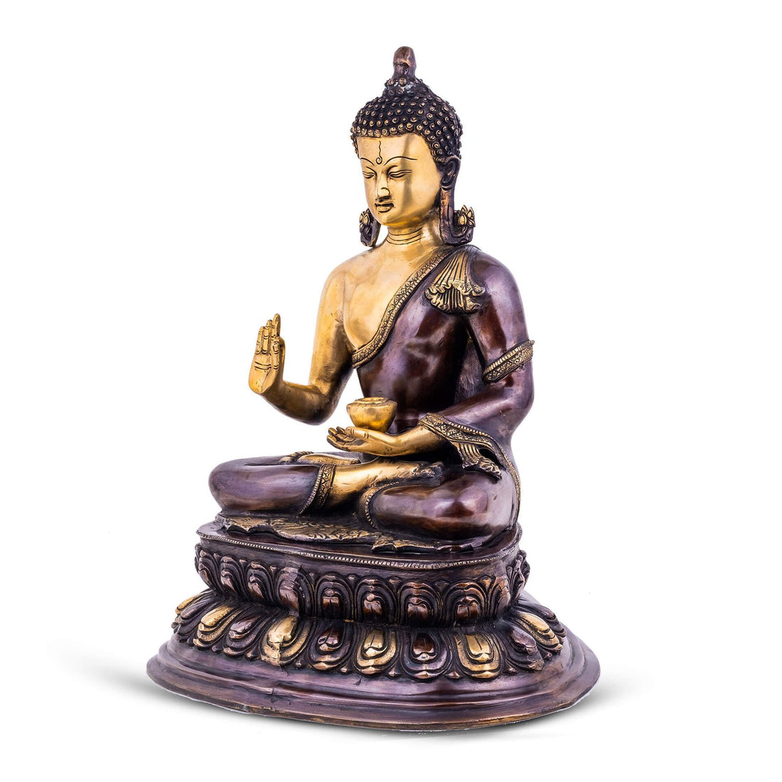 Buddha Sitting - Large in Brass