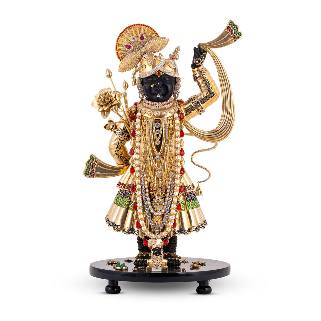 Shreenath ji Idol - Gold in Resin and Gold Plated