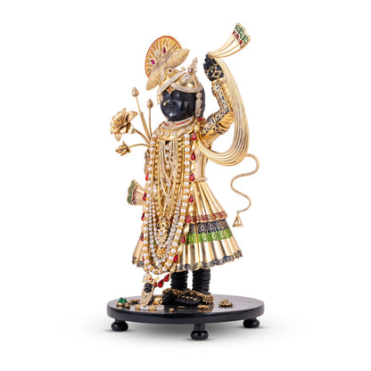 Shreenath ji Idol - Gold in Resin and Gold Plated