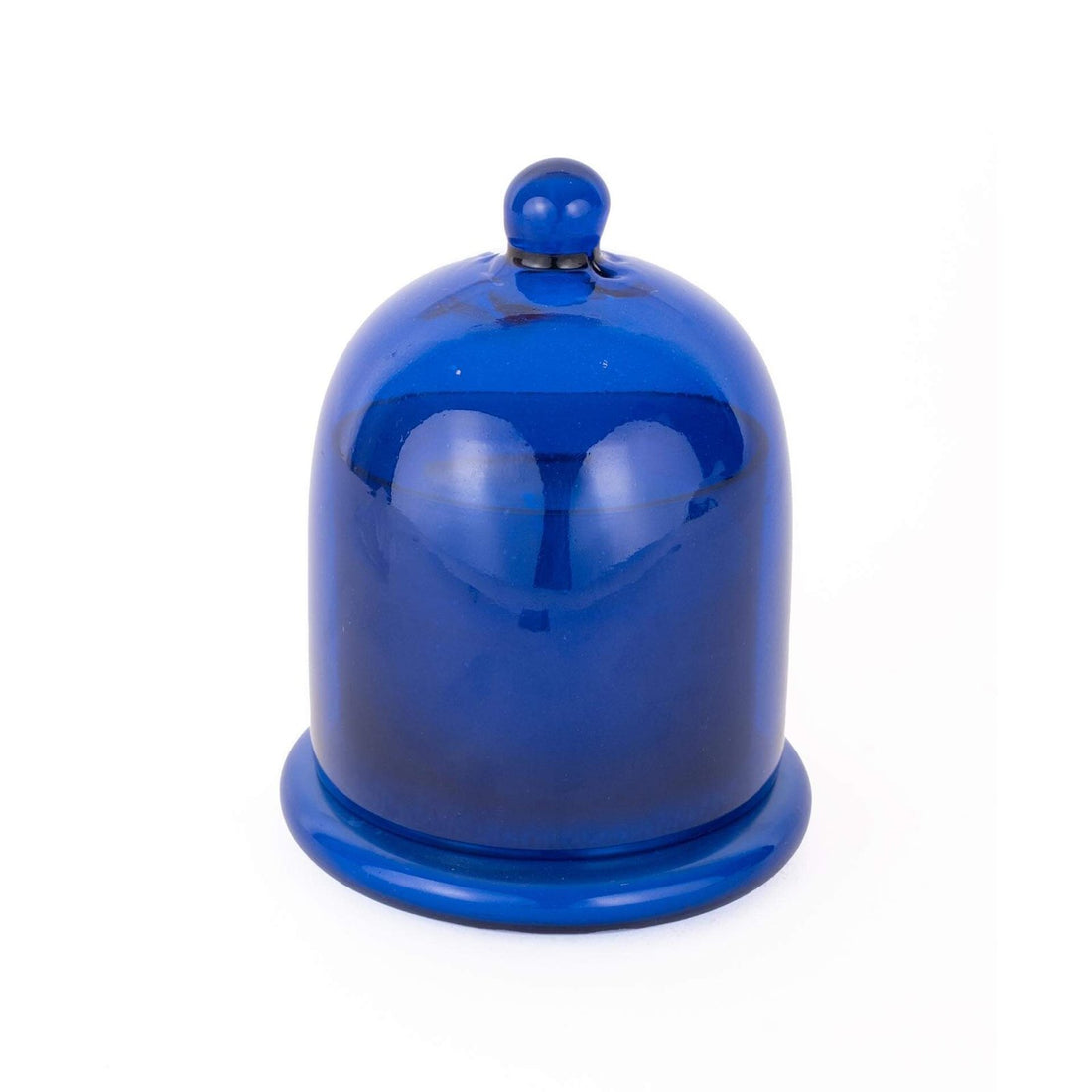 Dome-Shaped Glass Candle - Blue in Glass