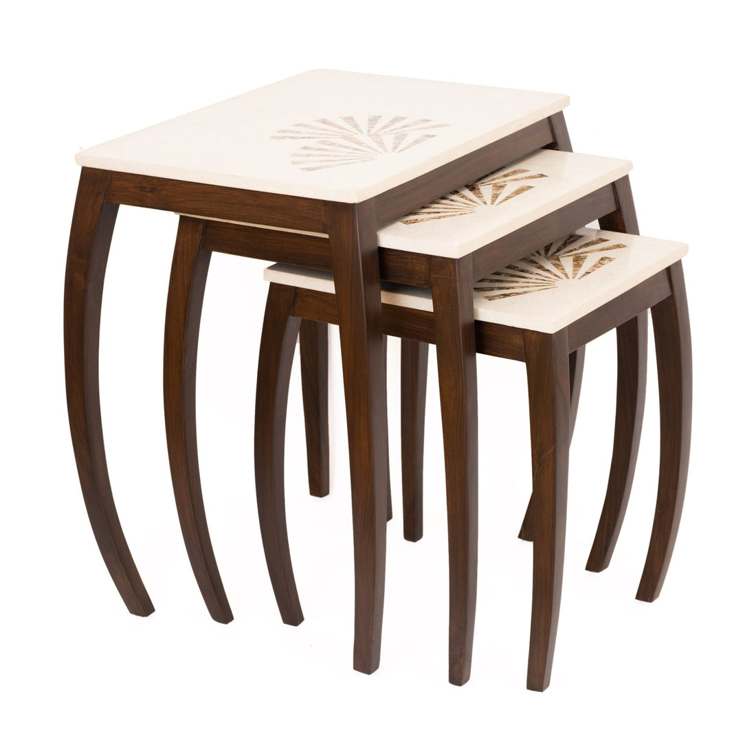 Nest of Tables - Set of Two in Teak Wood
