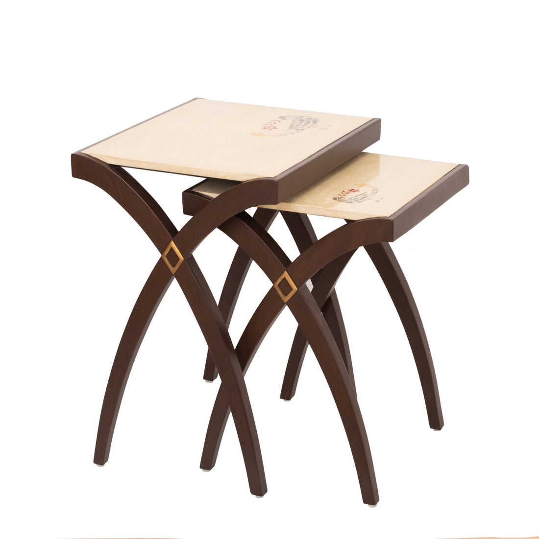 Nest of Tables- Set of Two in Teak Wood