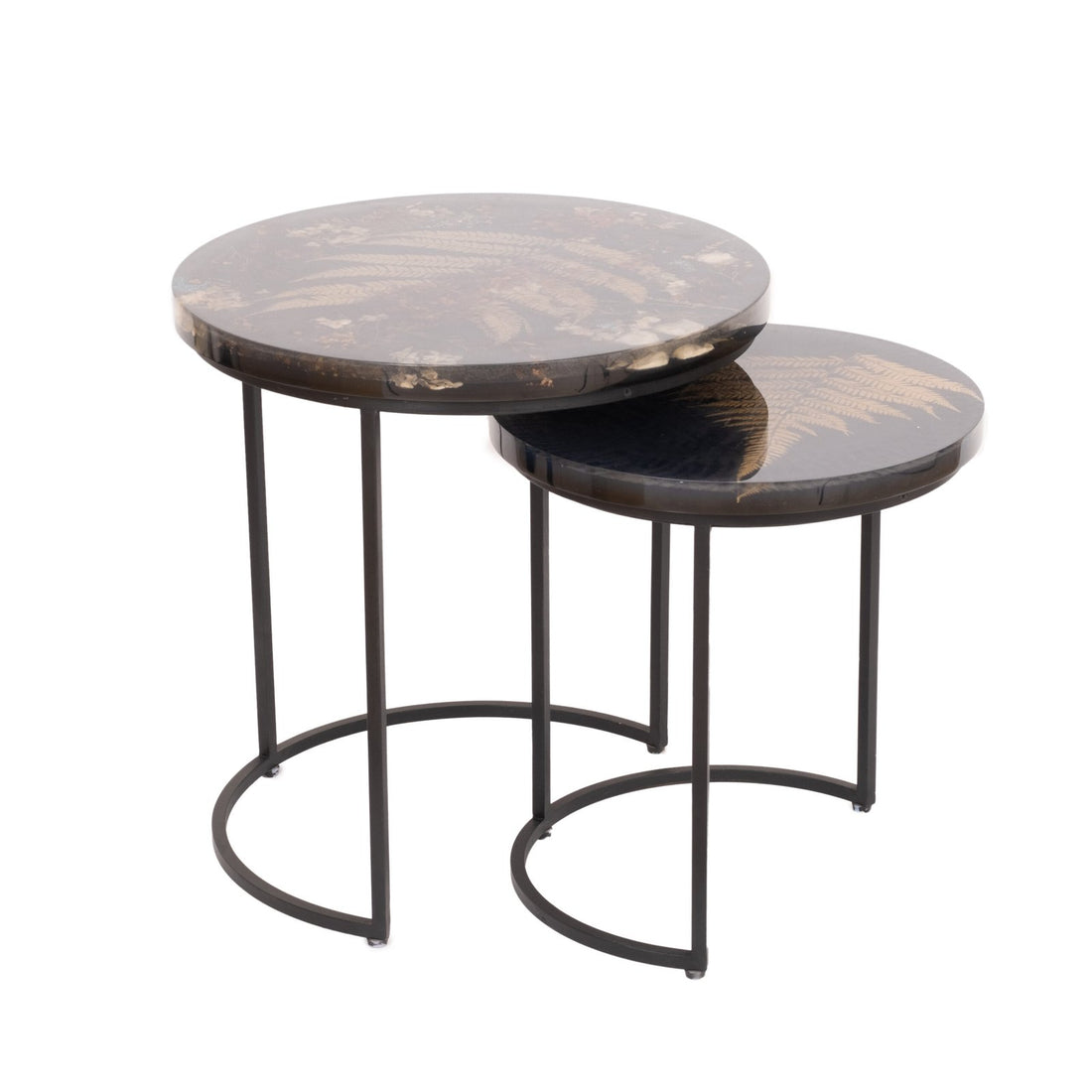 Round Corner - Side Table in Resin and Metal