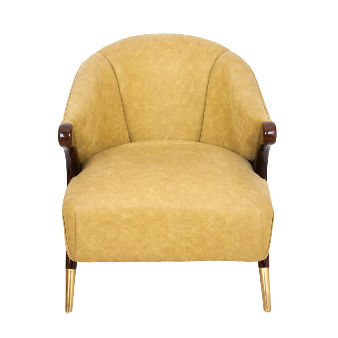 Upholstered chair - Green in Teak Wood