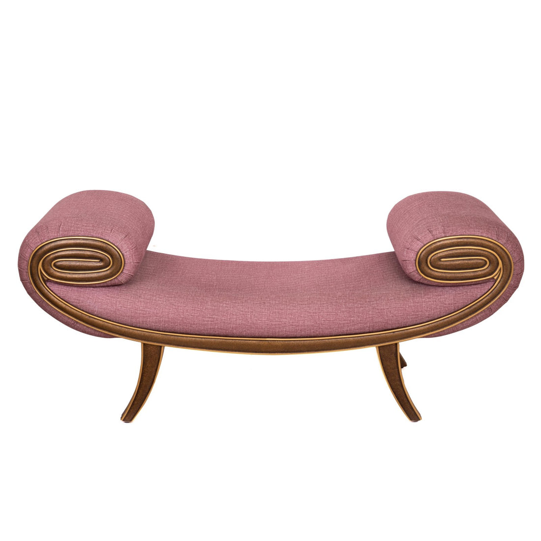 Curved Pouffe - Teak Wood