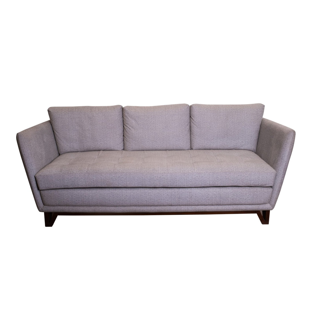 Angular grey sofa - Three seater in Teak Wood