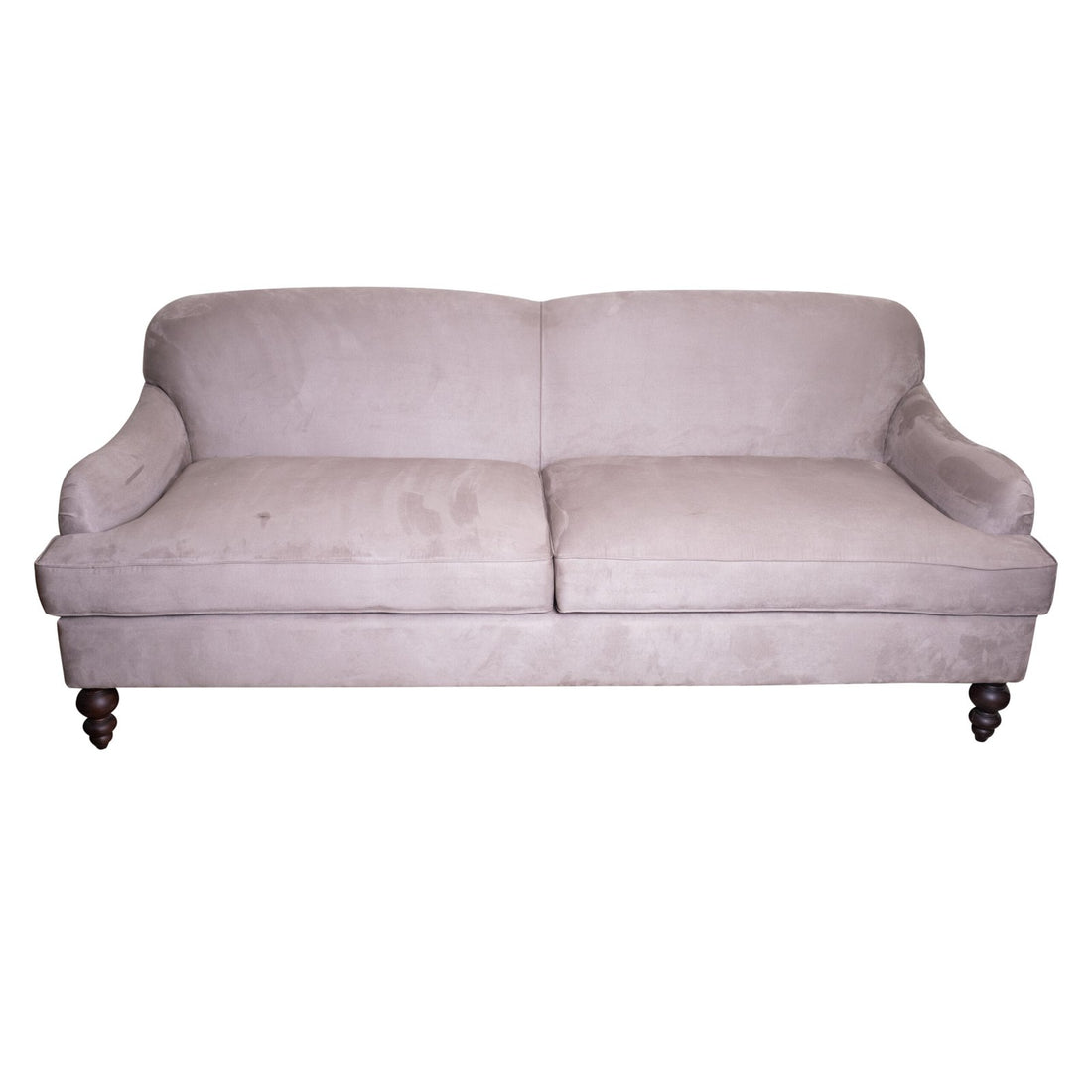 Two seater straight arm sofa - Teak Wood