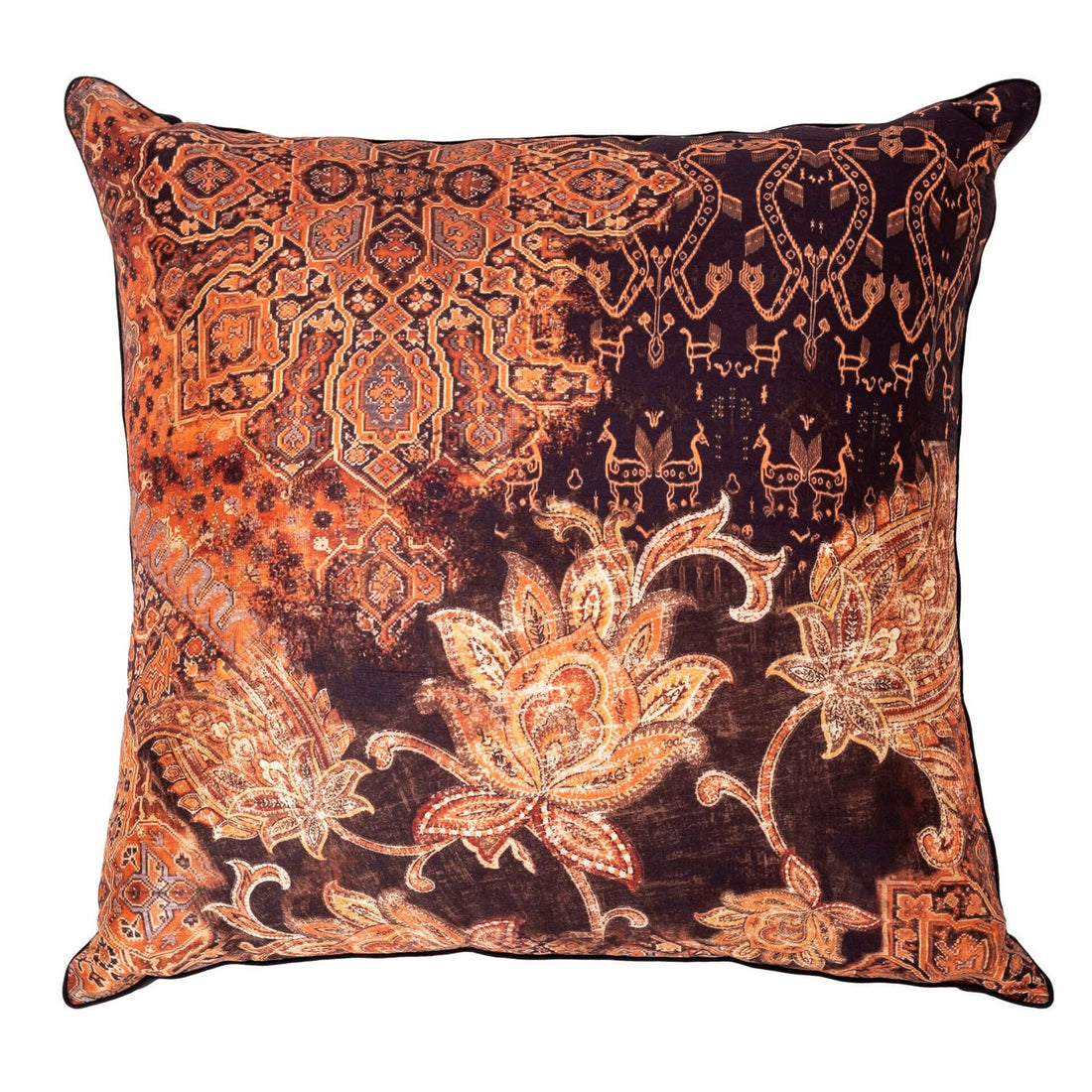 Odyssey Cushion Cover - Black in Silk Blend 20&
