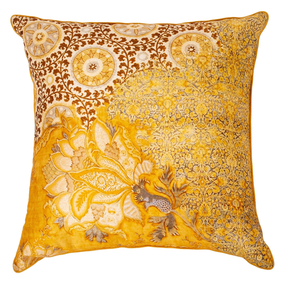 Odyssey Cushion Cover  - Golden Yellow in Silk Blend 20 &