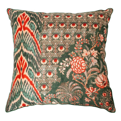 Odyssey Cushion Cover  - Green in Silk Blend 20 &
