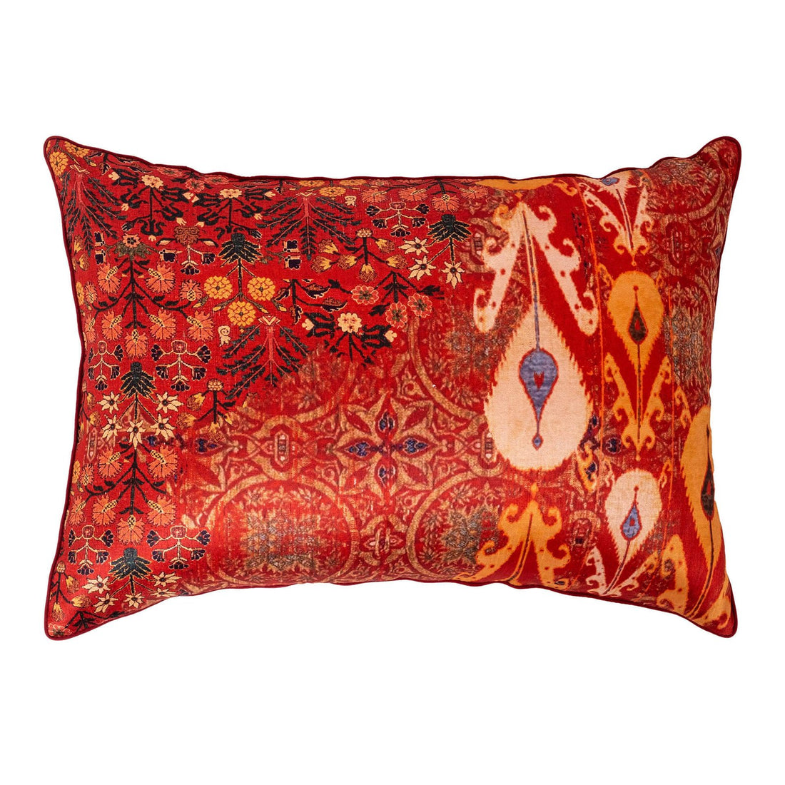 Odyssey Cushion Cover - Red in Silk Blend 14&