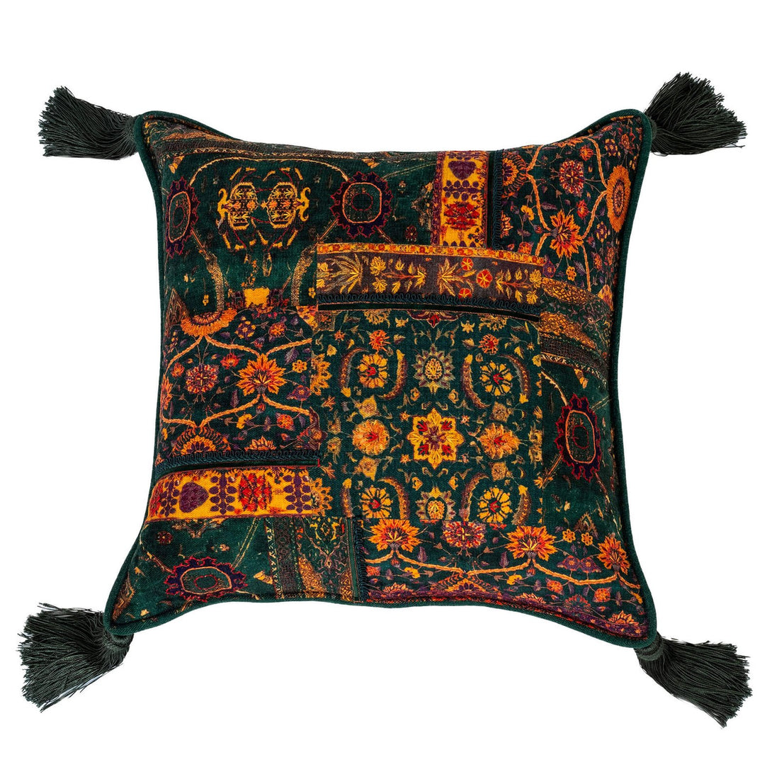 Kilim Cushion Cover - Green in Shanil 20&