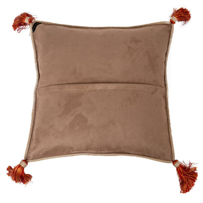 Jamawar Paisley Cushion Cover - Beige in Shanil  18″ x 18″