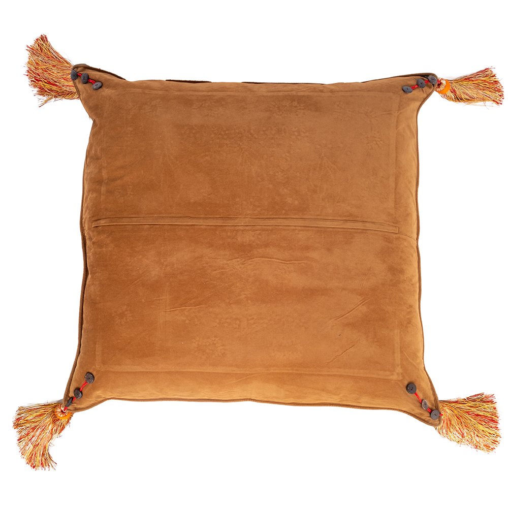 Jamawar Floor Cushion Cover -Tan Brown in Shanil  36&