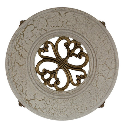 Zareen Round Trivet - Beige  in Metal