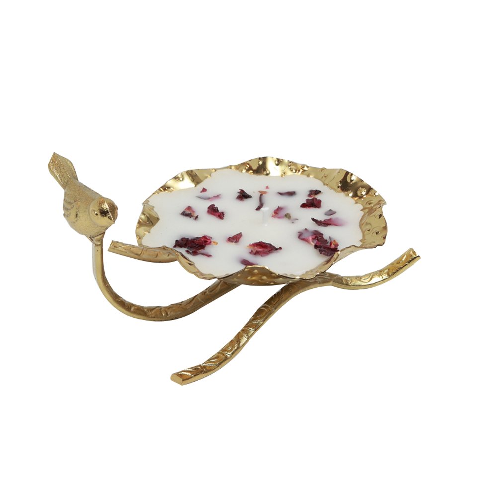 Humming Bird Candle - Single Gold in Metal