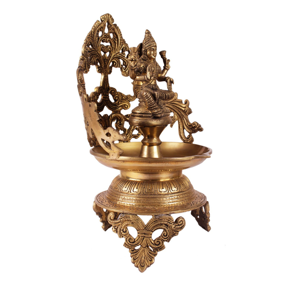 Lakshmi Sparrow Urli - Brass