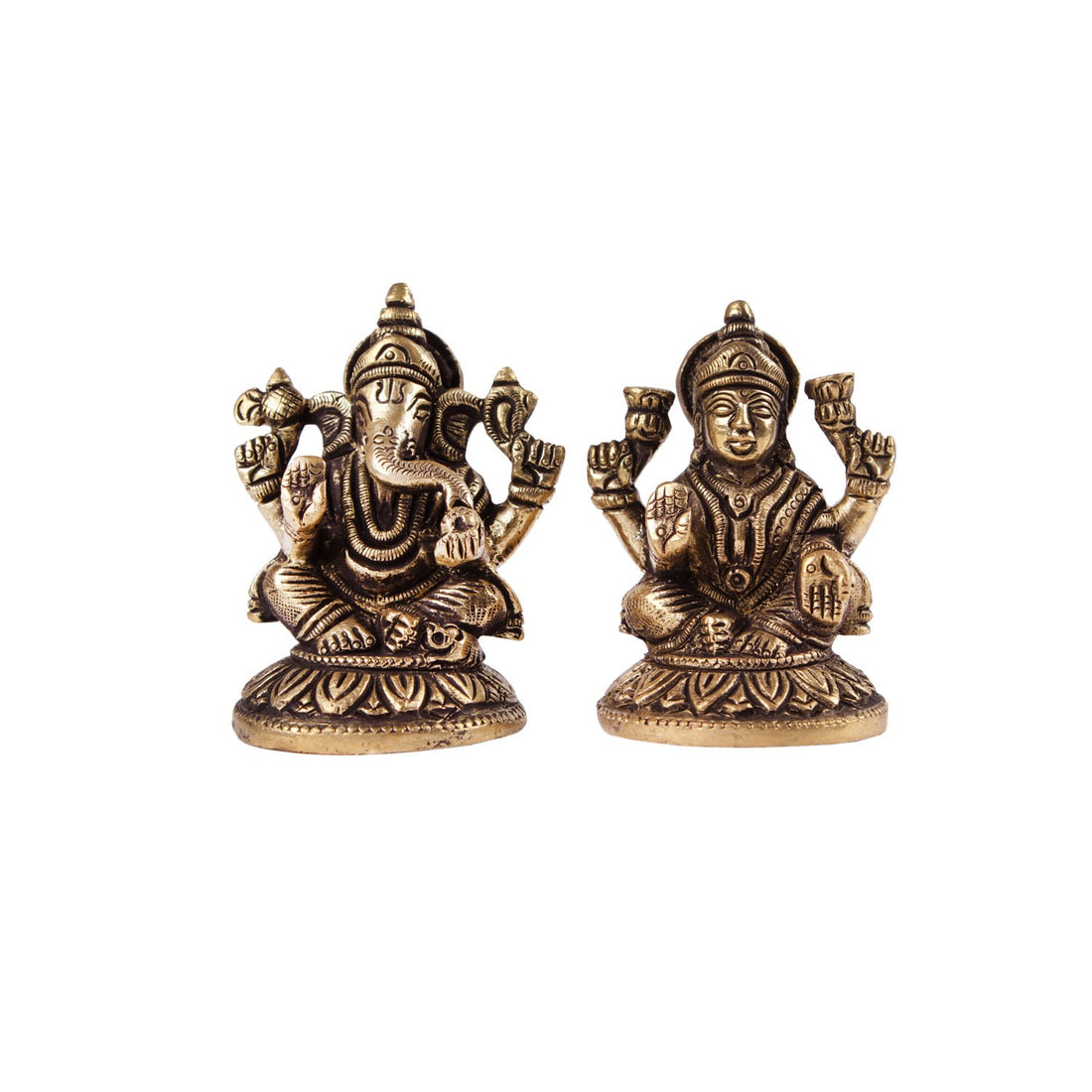 Ganesh Lakshmi - Small in Brass