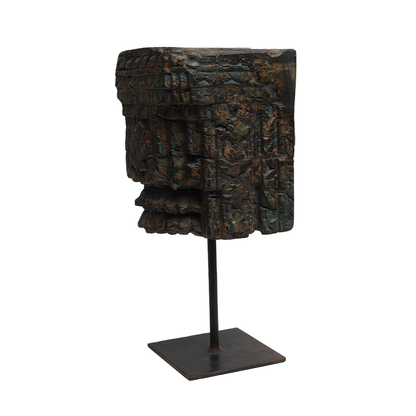 Nalanda Carved  Candle Stand