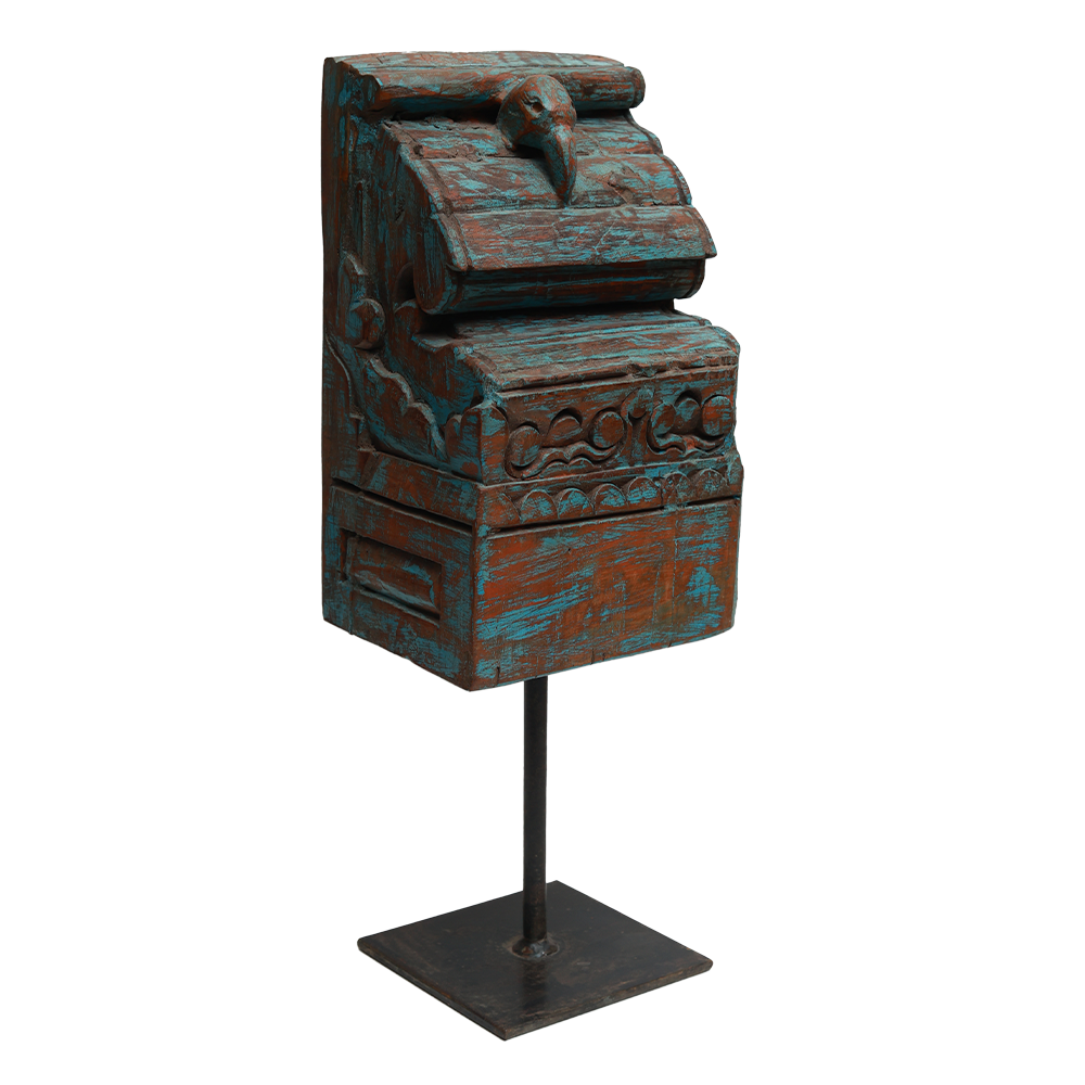 Nalanda Wooden Carving on Stand