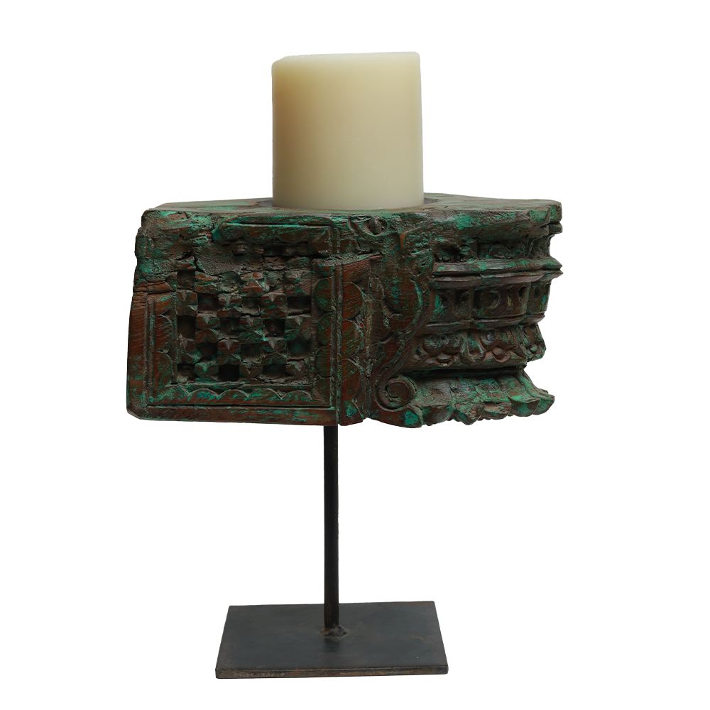 Nalanda Wooden Carving on Stand