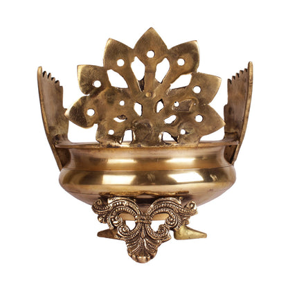 Peacock Urli - Small in Brass