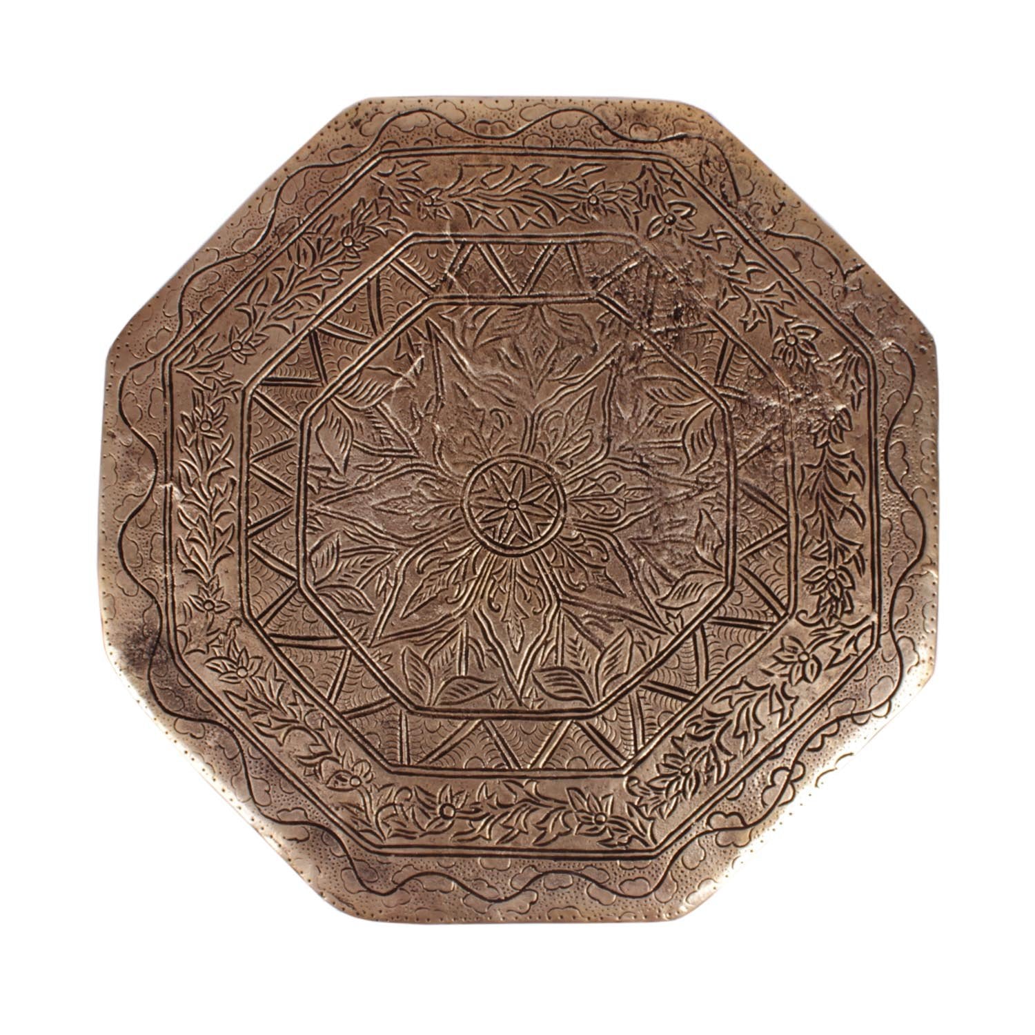 Octagonal Chowki - Brass