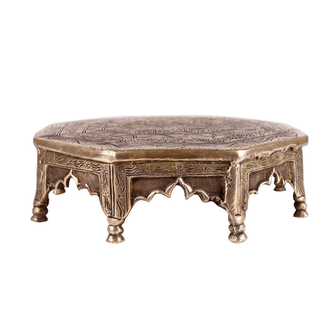 Octagonal Chowki - Brass