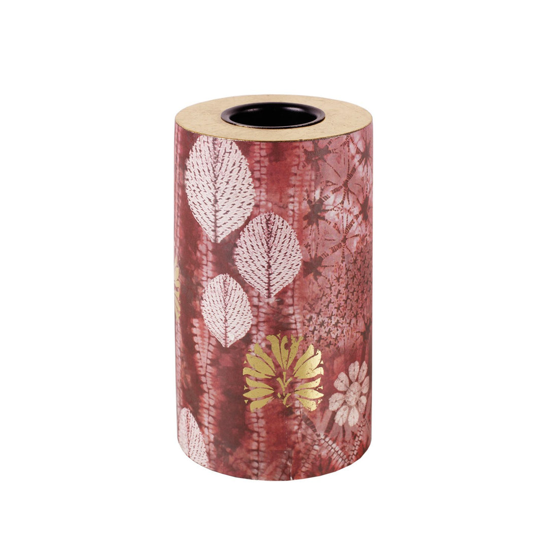 Shibori Ruby Pillar Candle Stand Large