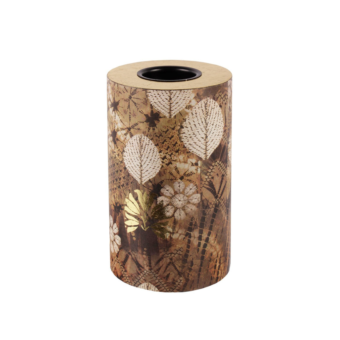 Shibori Olive Dusk Pillar Candle Stand Large