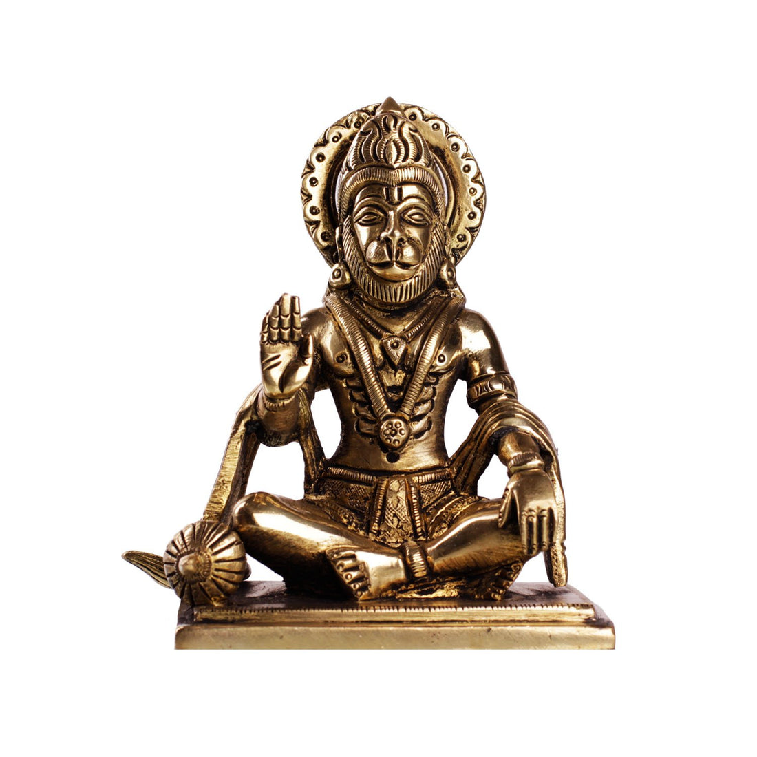 Sitting Hanuman Idol  - Brass