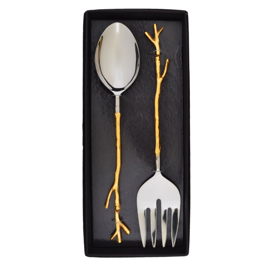 The Enchanted Forest - Salad Set Of Two in Metal