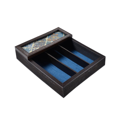 Odyssey Akar Cutlery Box Cover in Blue