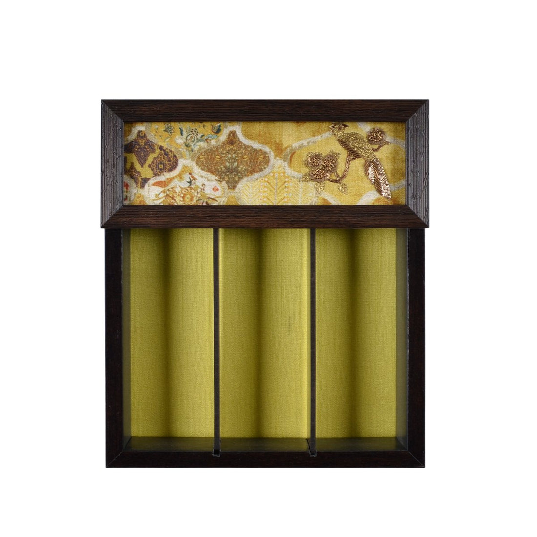 Odyssey Jharokha Cutlery Box Cover in Green